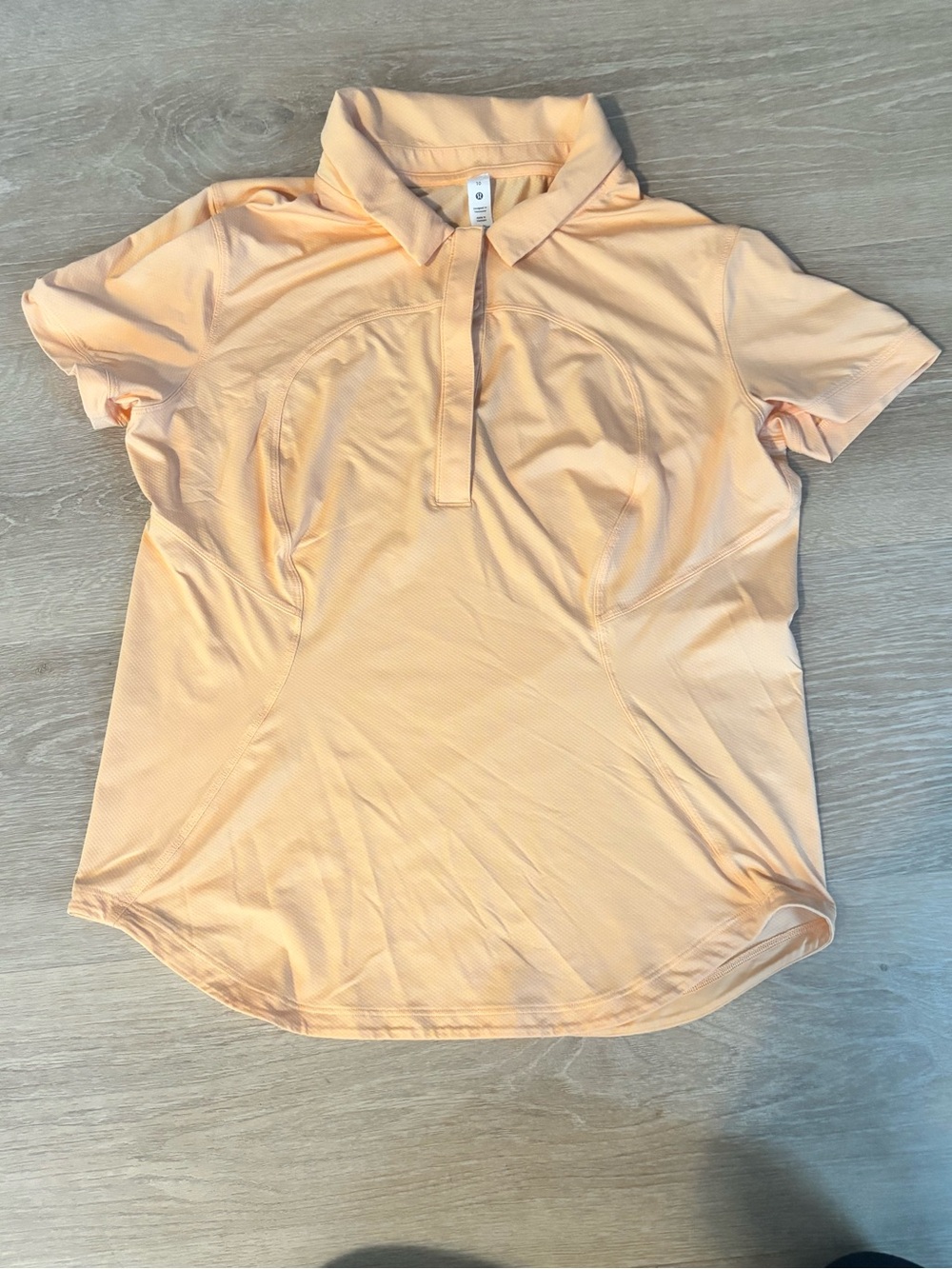 lululemon athletica Short-Sleeve Peach Button-Down Polo